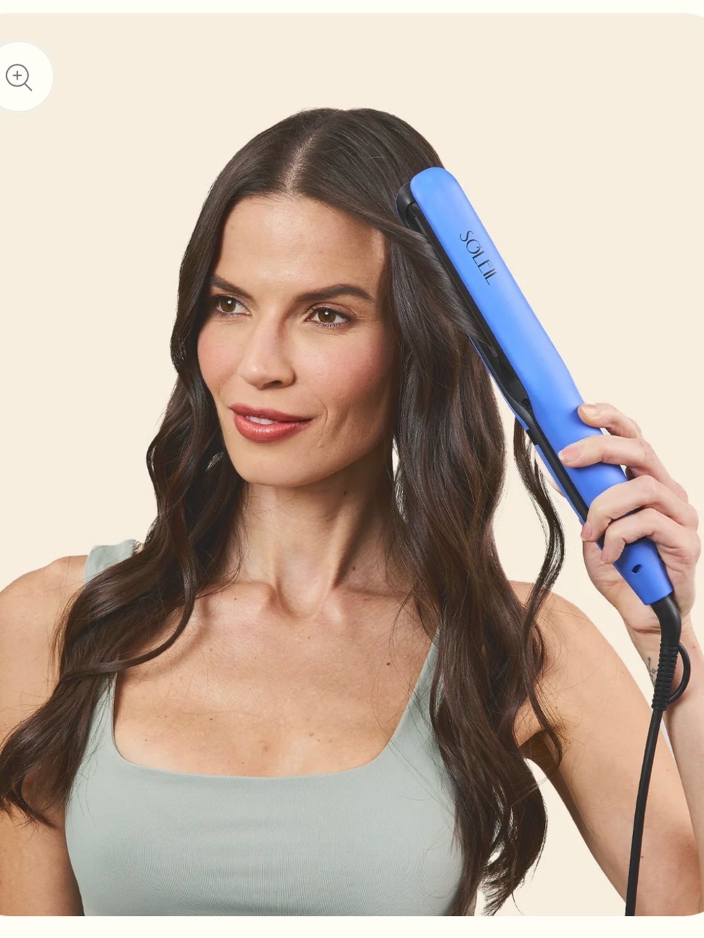 Soleil Dynamic‎ Styler Hair Straightener Cobalt Blue Floating Plates NIB